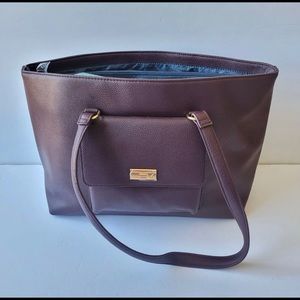 TOMMY HILFIGER womens burgundy TOTE  Purse Shopper Bag large new $128